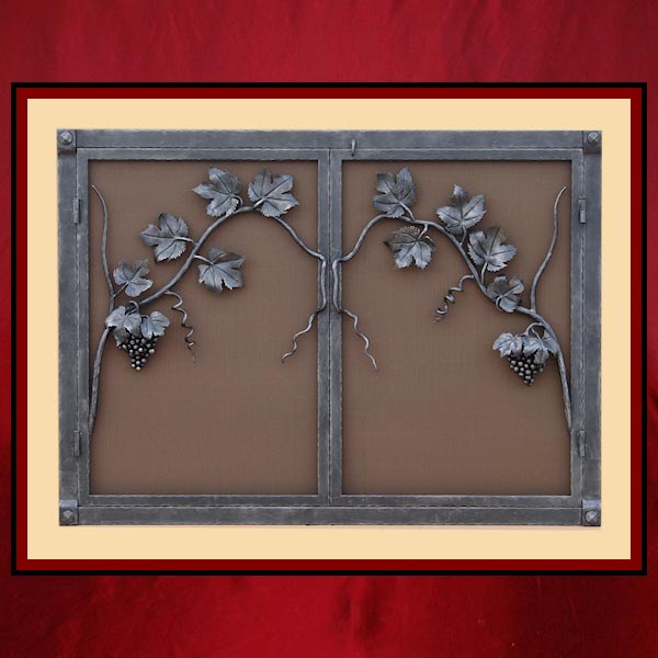Fireplace Mesh Door With Vine Accent Northshore