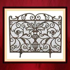 Vintage Cast Iron Fireplace Screen - Northshore Fireplace