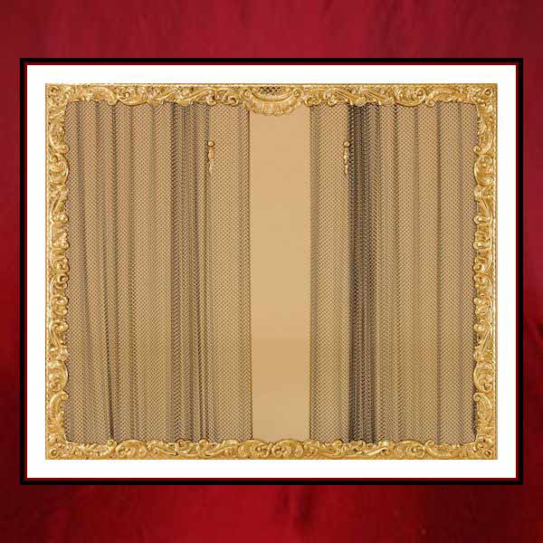 Hanging Fireplace Screens Evanston Il Norths Antique Styled Brass Fireplace Screen