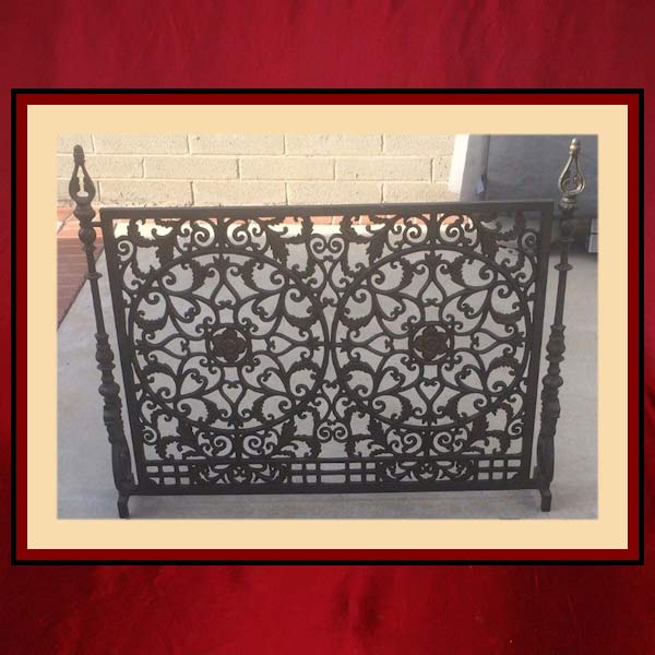 Vintage Cast Iron Fireplace Screen - Northshore Fireplace